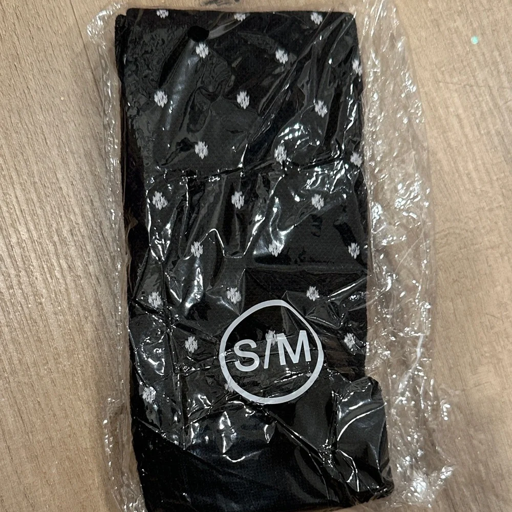 NWOT Black and white‎ polka dot compression socks.